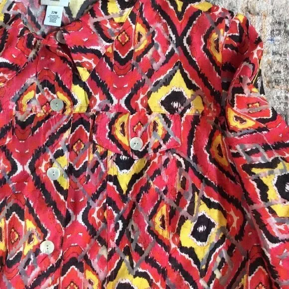 GORGEOUS RUBY RD FAVORITES LINEN BLEND SHIRT! - Picture 5 of 8